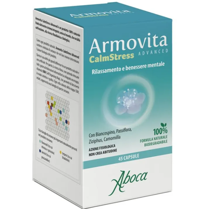 Aboca Armovita CalmStress Advanced Integratore per Rilassamento - 45 Capsule