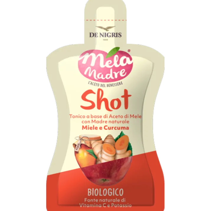 Aceto di Mela Madre Shot Miele e Curcuma De Nigris 30ml