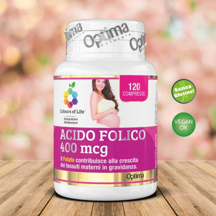 Acido Folico 400Mcg Colours Of Life® Optima Naturals 120 Compresse