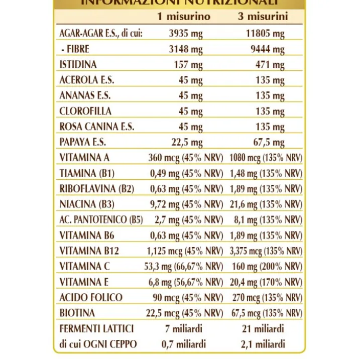 Agar-Agar Con Fermenti Lattici E Clorofilla Dr.Giorgini 150g