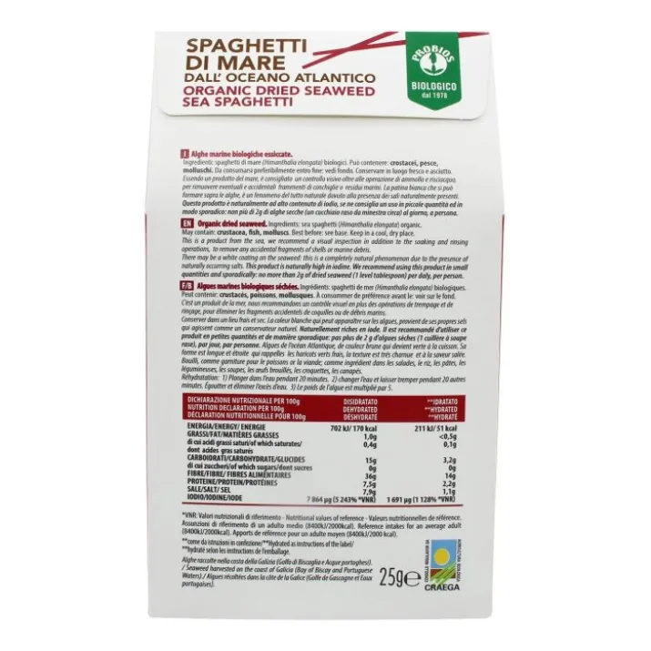 Alghe Spaghetti Di Mare PROBIOS 25g