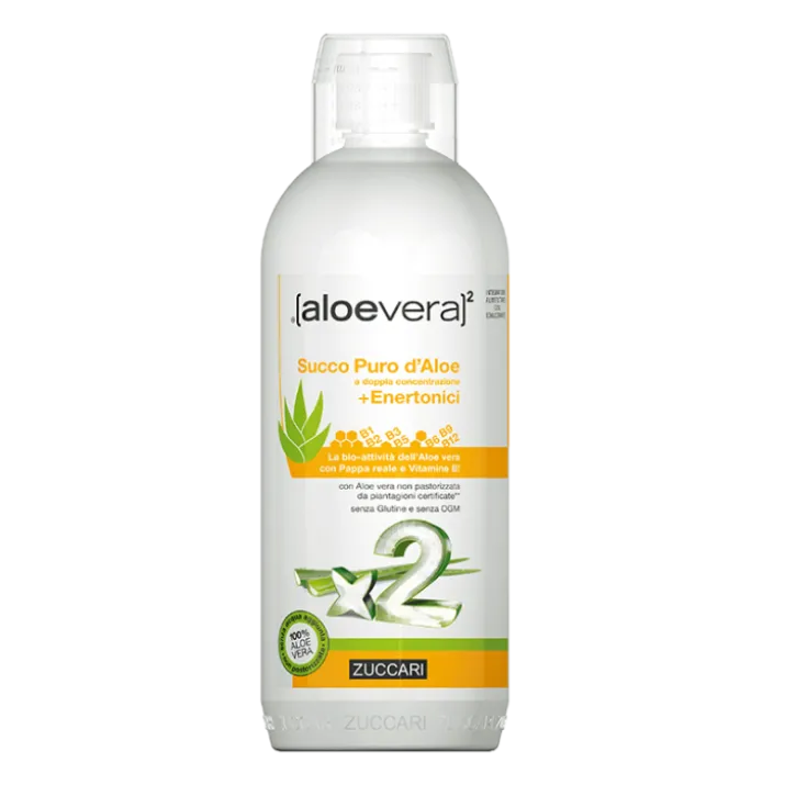 AloeVera2 Succo Puro D'Aloe + Enertonici Zuccari 1000ml