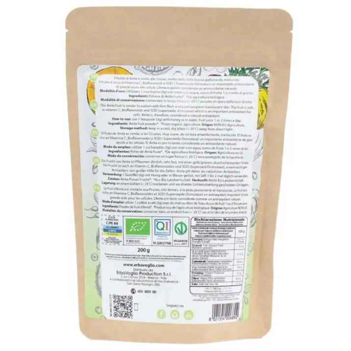 Amla Polvere Bio ERBAVOGLIO 200g