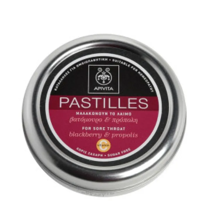 Apivita Pastilles With Blackberry & Propolis 45g