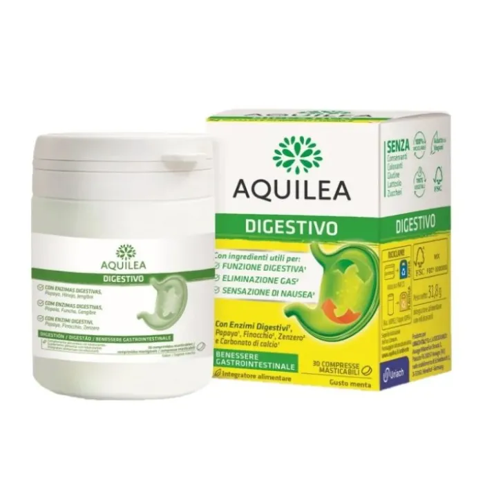 Aquilea Digestivo Uriach 30 Compresse Masticabili