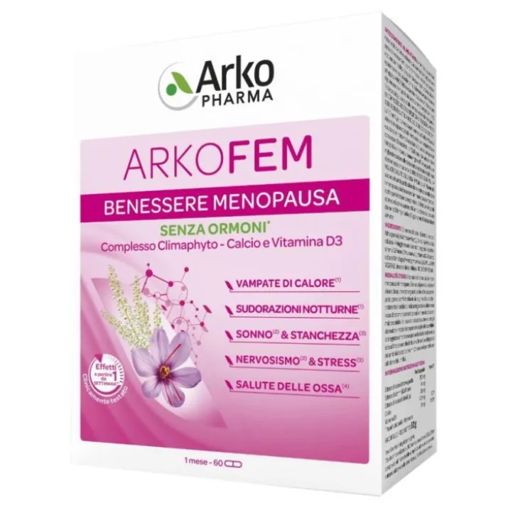 Arkofarm Arkofem 60Cps Integratore per Premenopausa e Menopausa