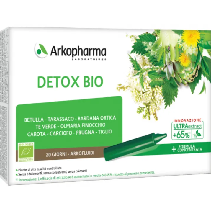 Arkofarm Arkofluidi Us Detox Biologico 20 Flaconi