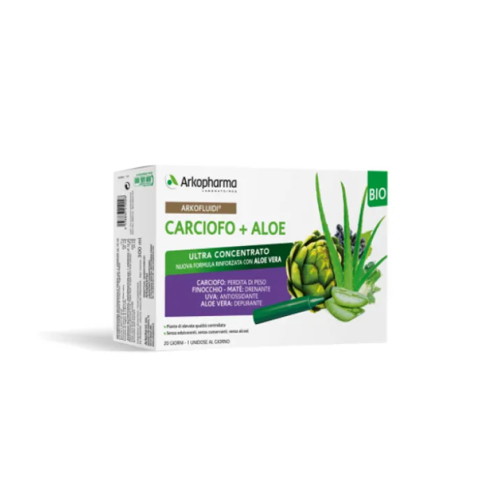 ARKOFLUIDI® Carciofo + Aloe Vera BIO Arkopharma 20 Fiale