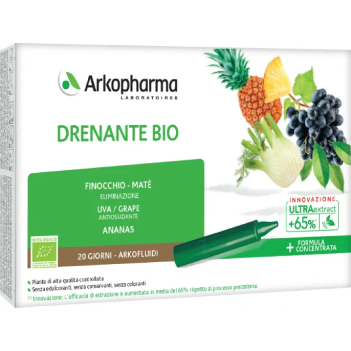 Arkofluidi Us Drenante Bio Integratore Alimentare Senza Glutine 20 Fiale