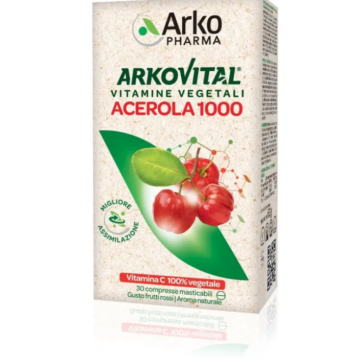Arkopharma Acerola 1000 Integratore Alimentare 30 Compresse Masticabili
