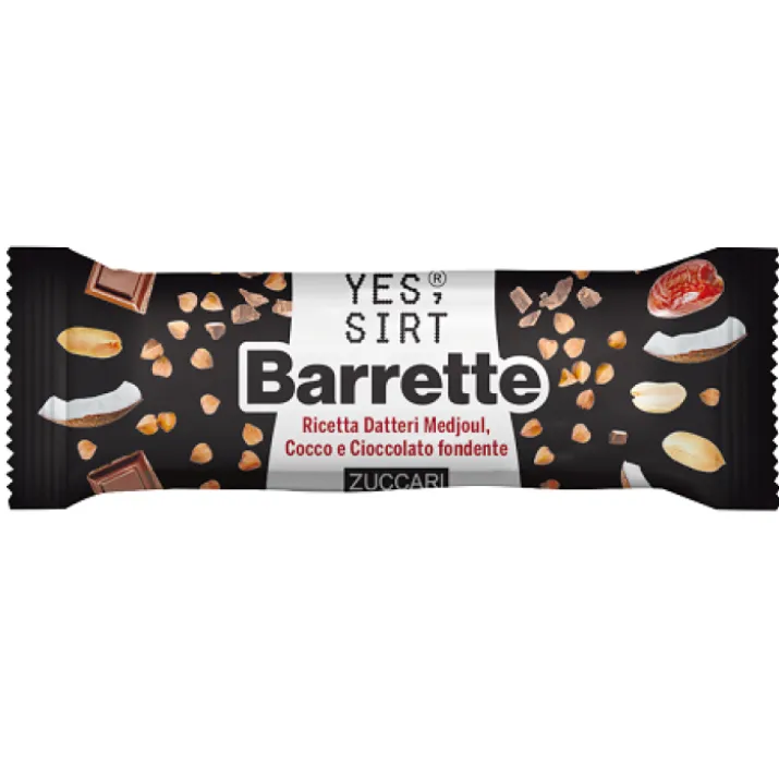Barretta Datteri Cocco Cioccolato YES SIRT 25g