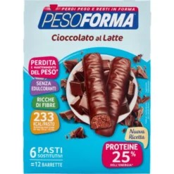 Barrette Cioccolato Al Latte Pesoforma 12 Barrette