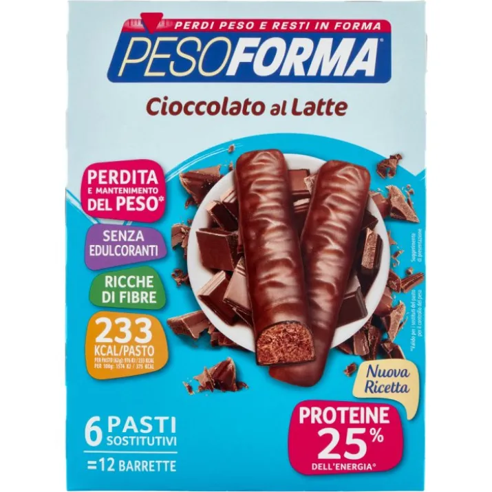 Barrette Cioccolato Al Latte Pesoforma 12 Barrette