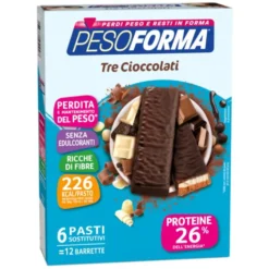 Barrette Tre Cioccolati Pesoforma® 12 Pezzi