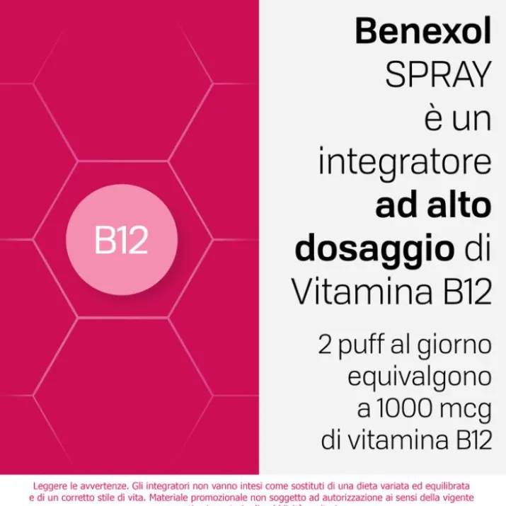 Benexol Spray Integratore Alimentare Vitamina B12 Alto Dosaggio 15ml