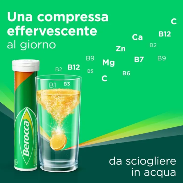 Berocca Plus Vitamine Minerali, Energia Concentrazione 15 Cpr Eff