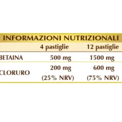 Betaina Cloridrato-T Dr.Giorgini 180 Pastiglie