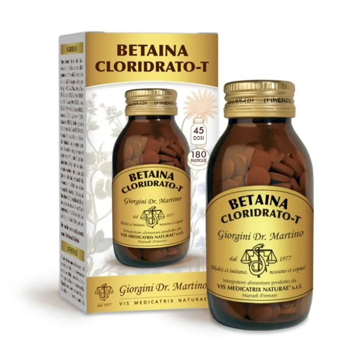 Betaina Cloridrato-T Dr.Giorgini 180 Pastiglie