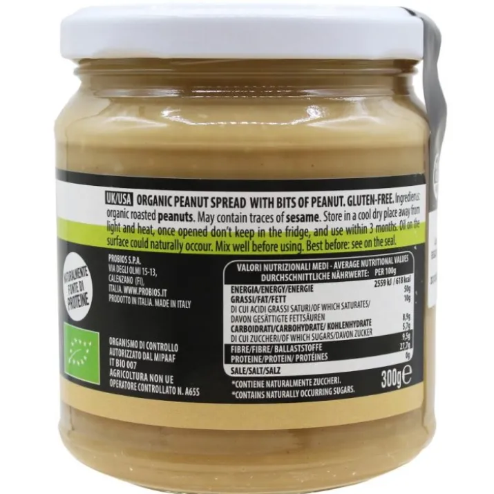 BioChampion Crunchy 100% Peanuts Butter Probios 300g