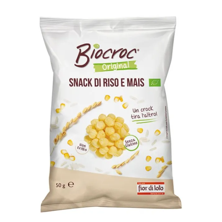 Biocroc Original Snack Di Riso E Mais Fior Di Loto 50g