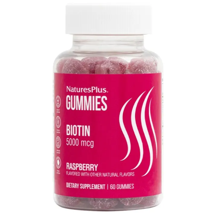 Biotina 5000mcg Gummies NaturesPlus 60 Caramelle Gommose