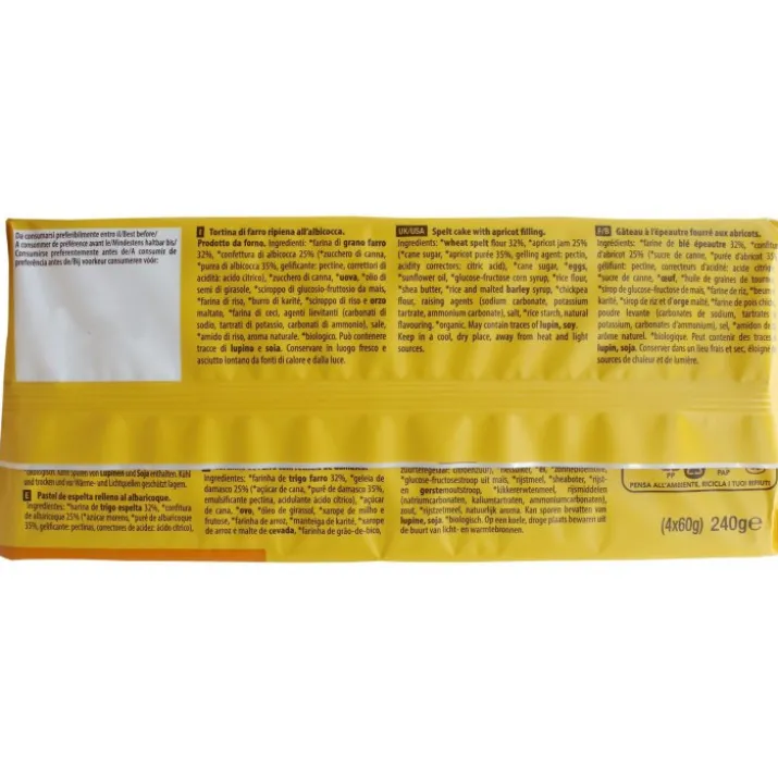 Break&Bio Farro Bontà All'Albicocca Probios 4x60g