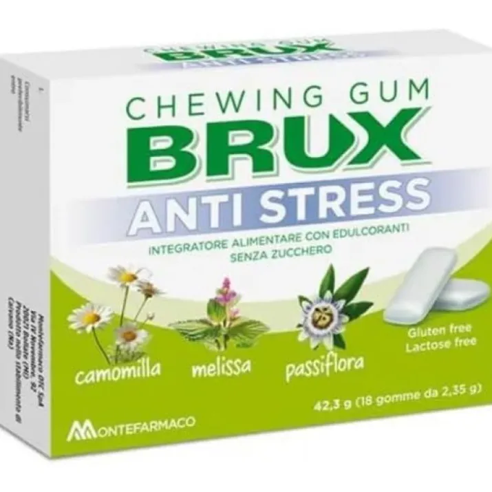 Brux Chewing Gum Anti Stress 18 Pezzi