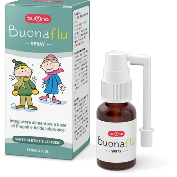 BuonaFlu Spray Orale Integratore per Gola e Immunità 20ml