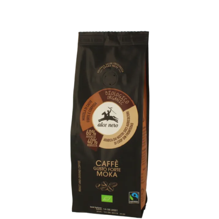 Caffe' Moka Forte Biologico Alce Nero 250g