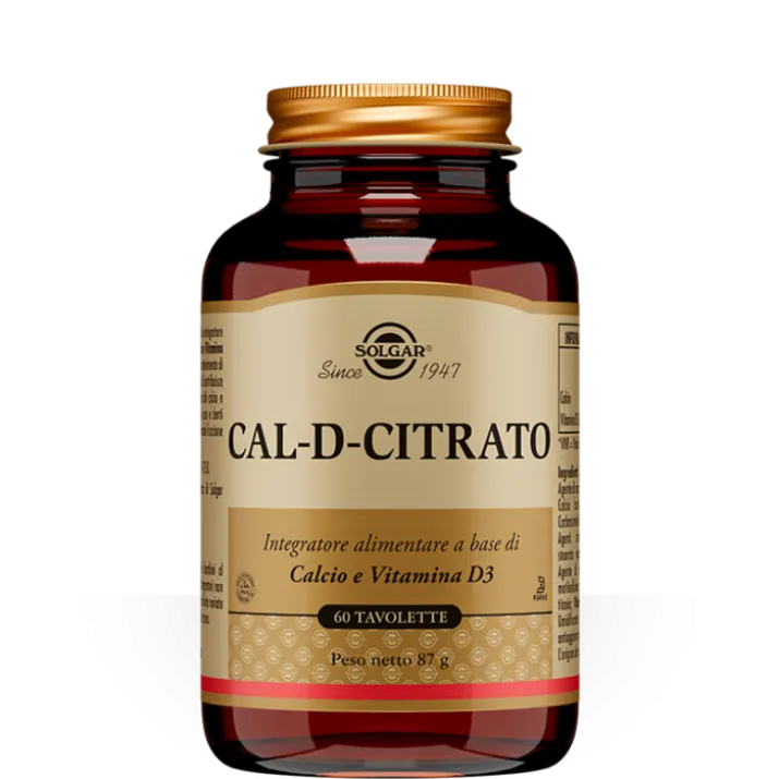 Cal-D-Citrato Solgar 60 Tavolette