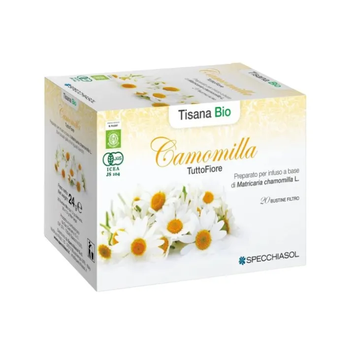 Camomilla Tuttofiore Tisana Bio Specchiasol 20 Bustine Filtro