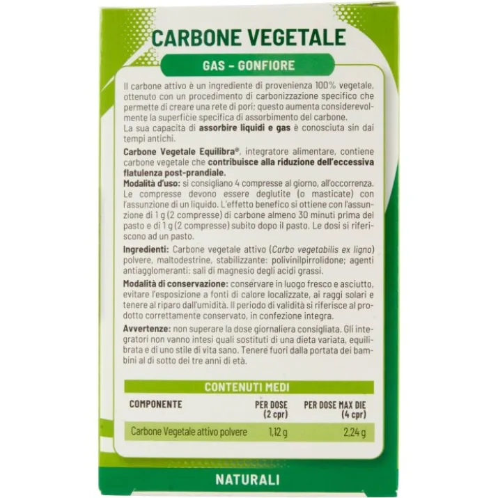 Carbone Vegetale Equilibra 50 Compresse