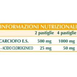 Carciofo Estratto Titolato Al 5% Dr. Giorgini 60 Pastiglie