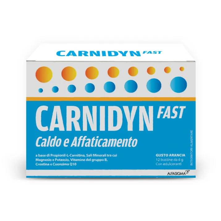 Carnidyn Fast Caldo e Affaticamento ALFASIGMA 12 Bustine