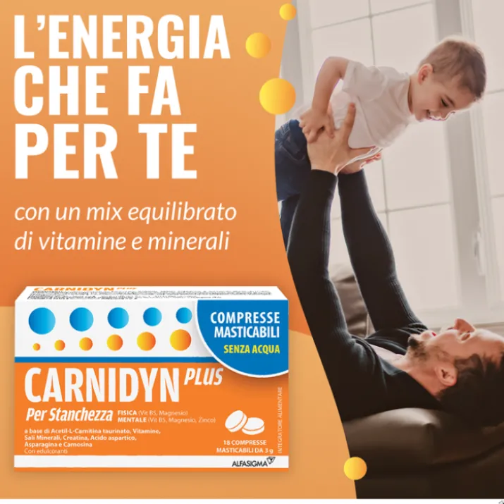 Carnidyn Plus Alfasigma 18 Compresse Masticabili
