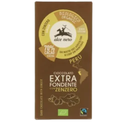 Cioccolato Extra 70% Fondente Con Zenzero Biologico Alce Nero 50g