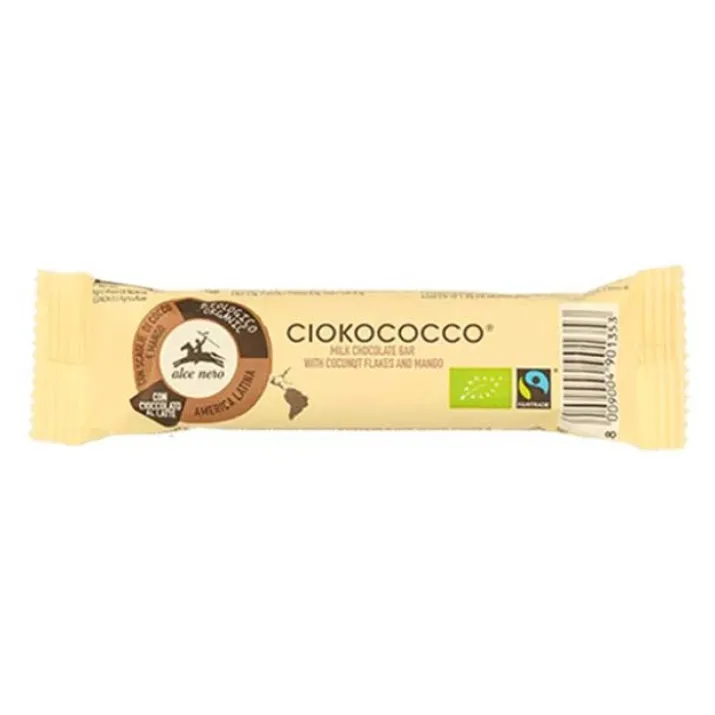 Ciokococco Barretta Al Cioccolato Al Latte Cocco E Mango Biologica Alce Nero 33g