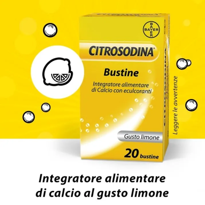 Citrosodina Effervescente Digestivo con Calcio al Limone 20 Bustine