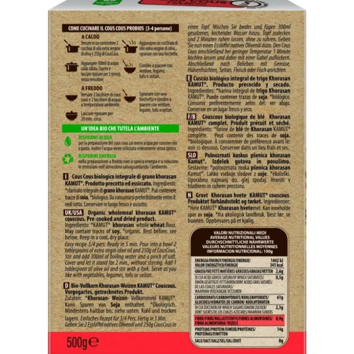 Cous Cous Integrale Di Kamut Probios 500g