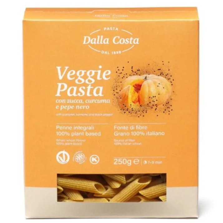 Dalla Costa Pasta Vegana Veggie Orange Penne Semola Integrale Con Zucca