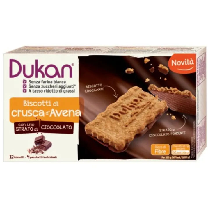 Dukan Biscotti Alla Crusca D'Avena Gourmand 4 Confezioni Da 3 Biscotti