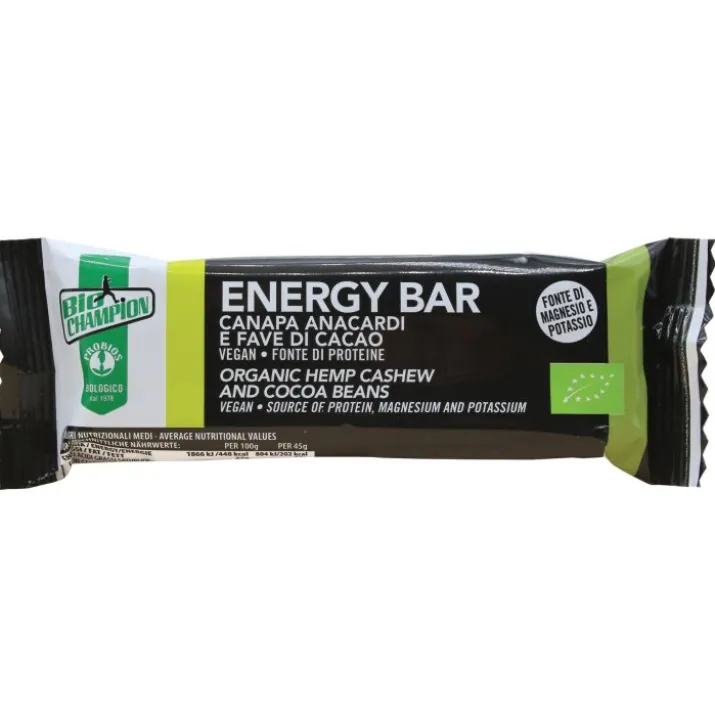 Energy Bar Canapa Anacardi E Fave di Cacao Bio Champion 45g
