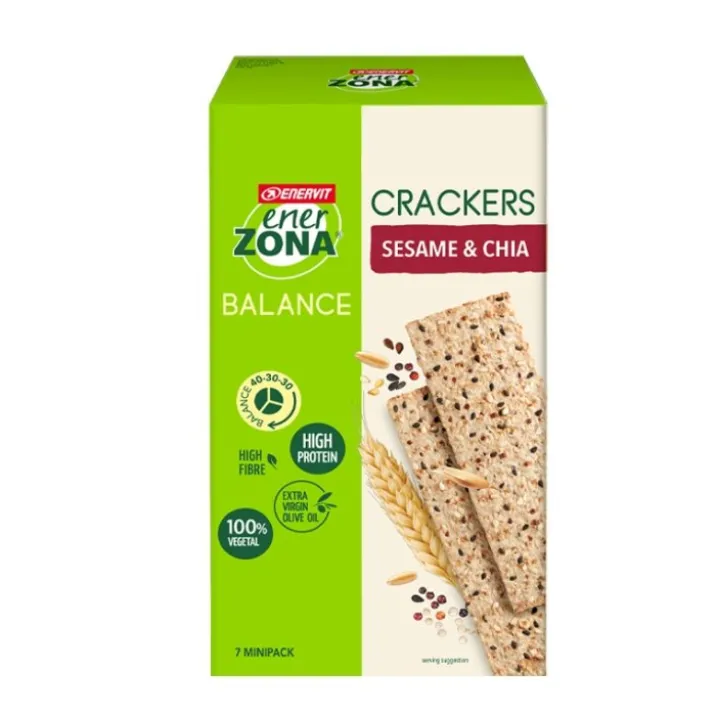 EnerZona Balance 40-30-30 Crackers Sesamo & Chia Enervit 7 Minipack