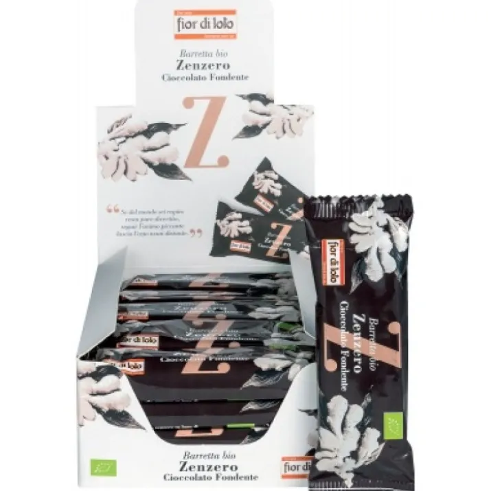 Fior Di Loto Barretta Zenzero E Cioccolato Fondente Bio 30g