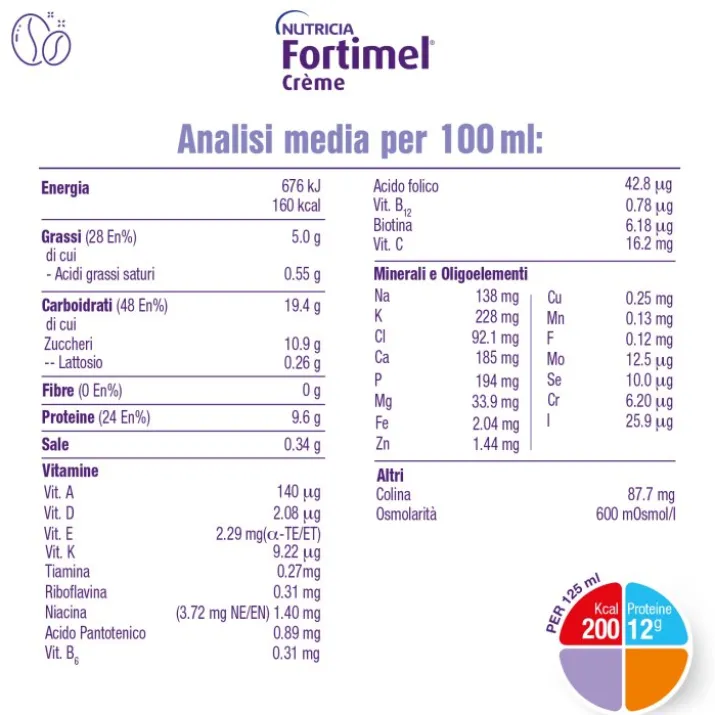 Fortimel Crème Cioccolato Nutricia 4x125g