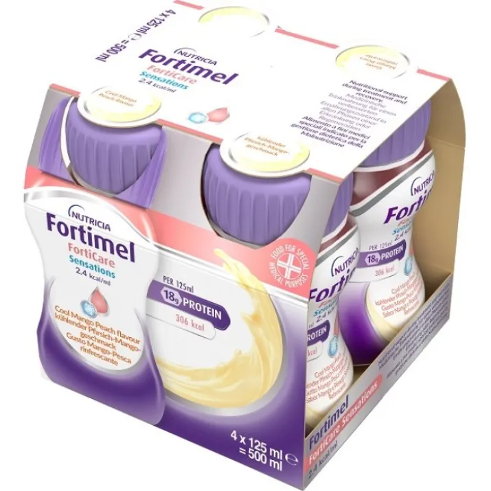 Fortimel Forticare 2,4Kcal Pesa/Mango Rinfrescante NUTRICIA 4x125ml