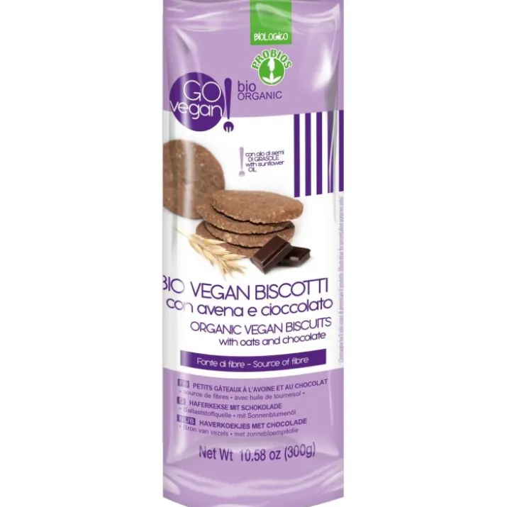 Go Vegan Bio Biscotti Avena/Cioccolato PROBIOS 300g
