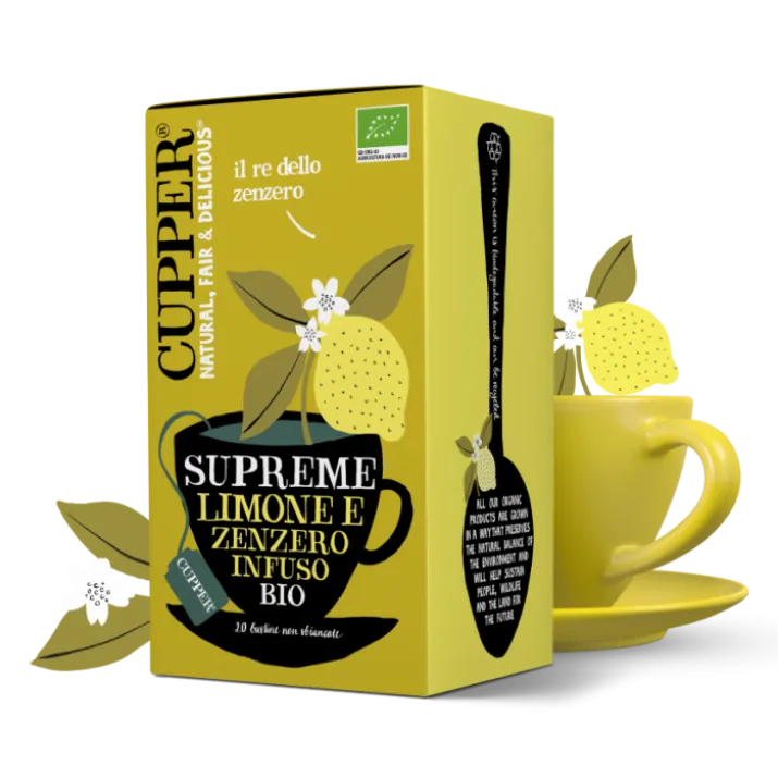 Infuso Biologico con Limone e Zenzero Cupper® 20 Filtri