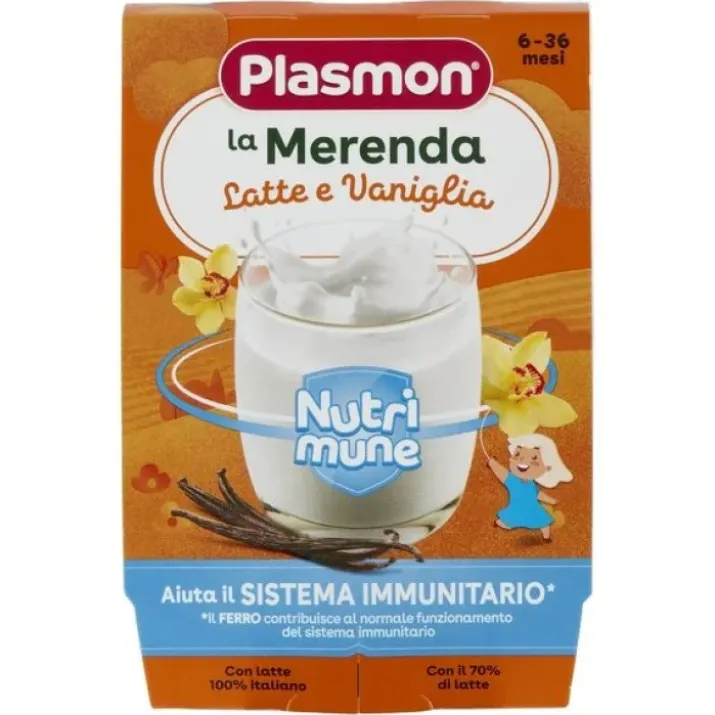 La Merenda Latte E Vaniglia NutriMune Plasmon 2x120g