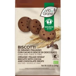 La Via Del Grano Biscotti Con Cacao E Gocce Di Cioccolato Probios 300g